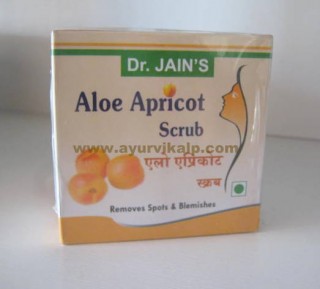 Dr.Jain's ALOE APRICOT SCRUB 100g Removes Blemishes, Black Spot With Lavender Oil, Apricot Powder